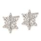 Pure Fire 14kt. White Gold Lab Grown Diamond Snowflake Earrings - image 2