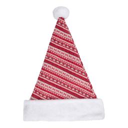 Northlight 17in. Red & White Nordic Striped Santa Hat