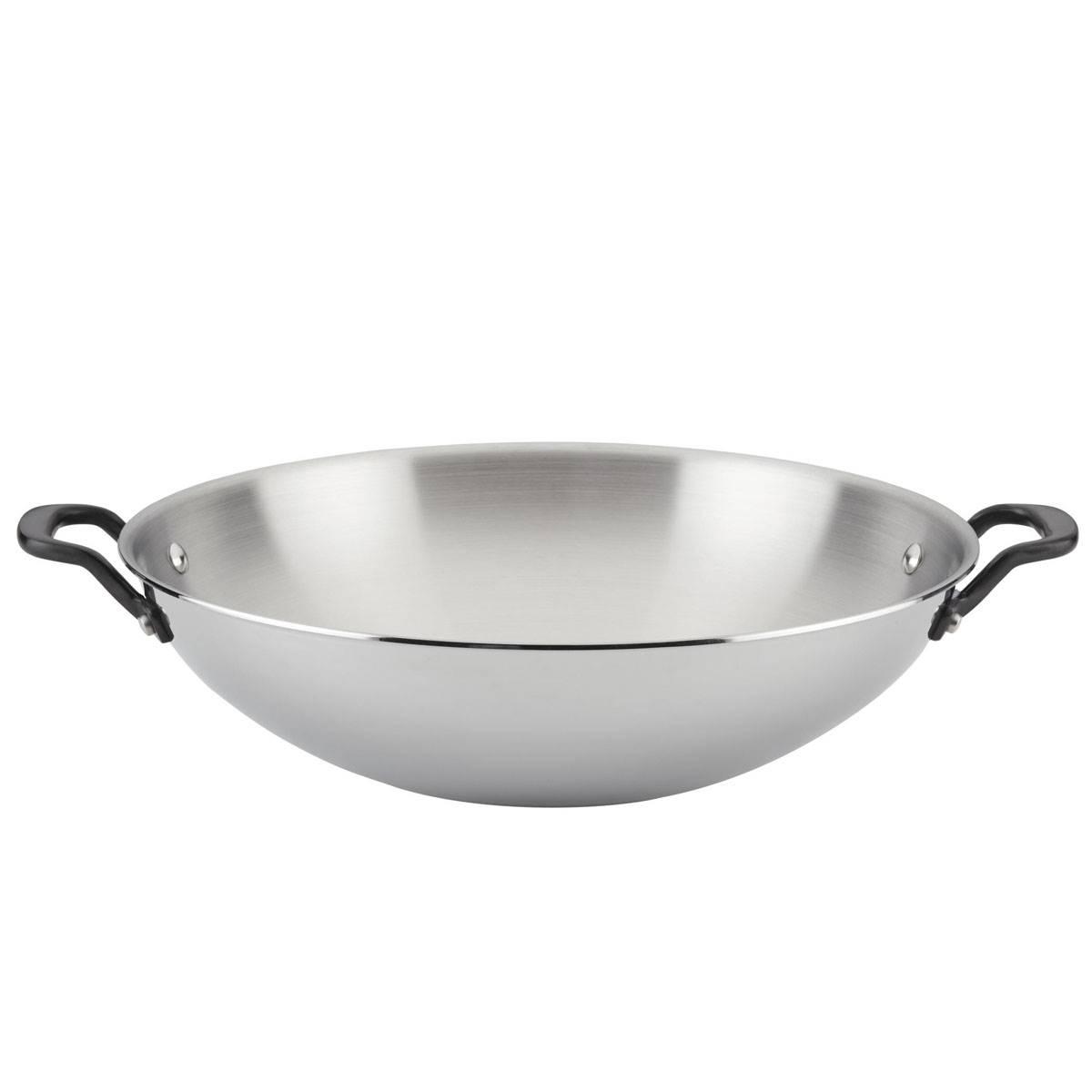 KitchenAid® 15in. 5-Ply Clad Stainless Steel Wok