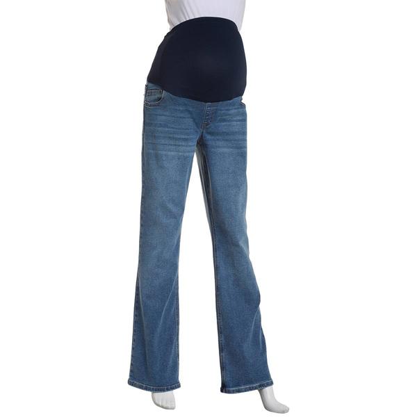 Womens Harper Grey Maternity Over The Belly Bootcut Jeans - image 