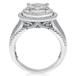 Diamond Classics™ White Gold 1ctw. Cluster Bridal Ring