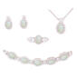 Gianni Argento Oval Lab Opal/Cubic Zirconia 4pc.Set - image 1