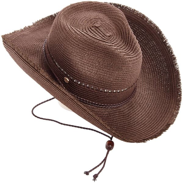 Womens Vince Camuto Chin Strap Cowboy Hat - image 