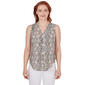 Petite Skye''s The Limit Soft Side Printed Pleated Sleeveless Top - image 1