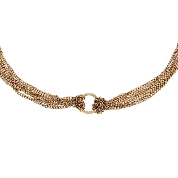 Steve Madden Knot Layered Chain Chocker Necklace