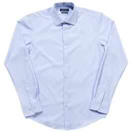 Mens Nautica Slim Fit Dress Shirt - White/Blue Check