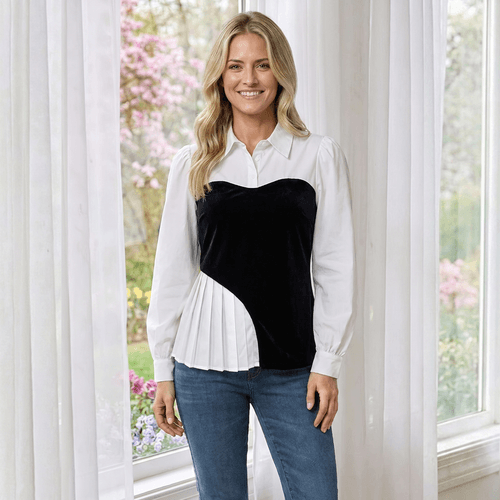 Womens Nanette Lepore Pleated Two In One Blouse