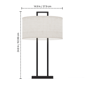 Infibrite 25in. Modern Structure Table Lamp with Textured Shade - image 6