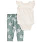 Baby Girl &#40;NB-24M&#41; Carters&#40;R&#41; Lace Bodysuit & Floral Pants Set - image 1