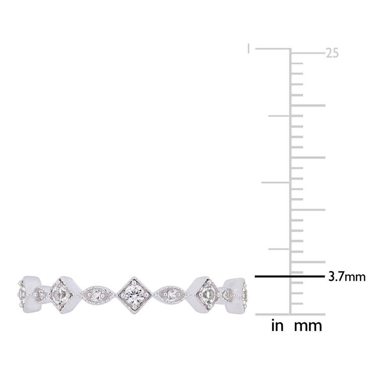 Gemstone Classics™ 0.54ctw. White Sapphire 10kt. White Gold Ring