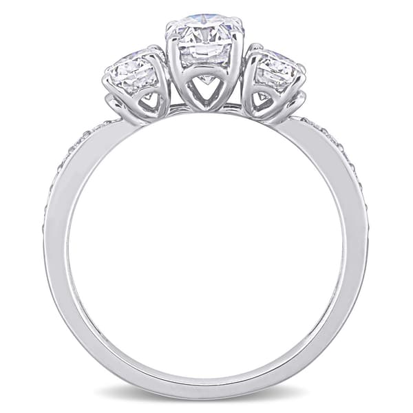 Diamond Classics&#8482; 10kt. White Gold Oval Moissanite Ring