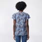 Womens Emily Daniels Double Ruffle Short Sleeve Floral Blouse - image 2