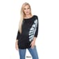 Womens White Mark Banded Dolman Side Tie Dye Top - image 5