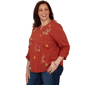 Plus Size Alfred Dunner Classics Tossed Floral Butterfly Blouse - image 3