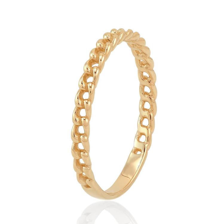 Gold Classics™  14kt. Yellow Gold Curb Chain Link Design Ring