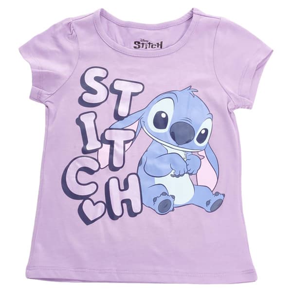 Girls (4-6x) Disney Lilo & Stitch Short Sleeve Stitch Graphic Tee