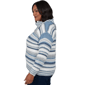 Plus Size Skye’s the Limit Icy Blue Sparkle Stripe Sweater - image 4