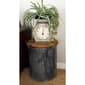 9th & Pike® Grey Tin And Wood Farmhouse Stool - image 2