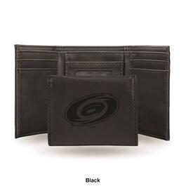 Mens NHL Carolina Hurricanes Faux Leather Trifold Wallet