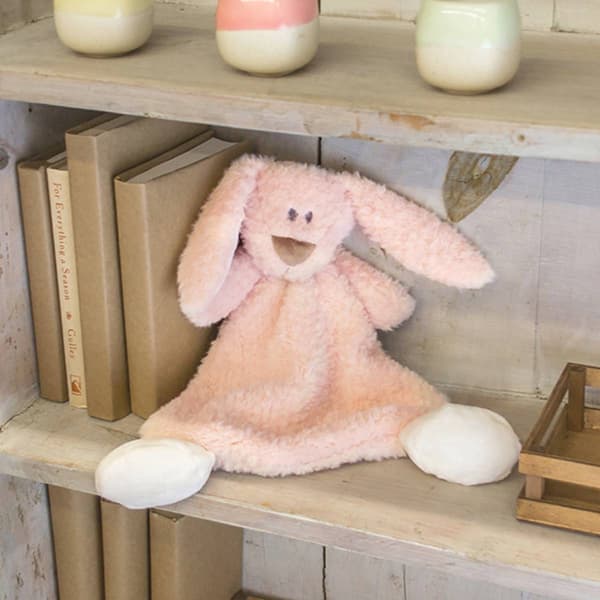 Demdaco Belina Bunny Rattle Blankie