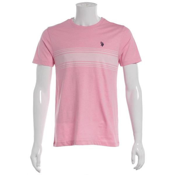 Mens U.S. Polo Assn.® Crew Neck Striped Chest Short Sleeve Tee - image 