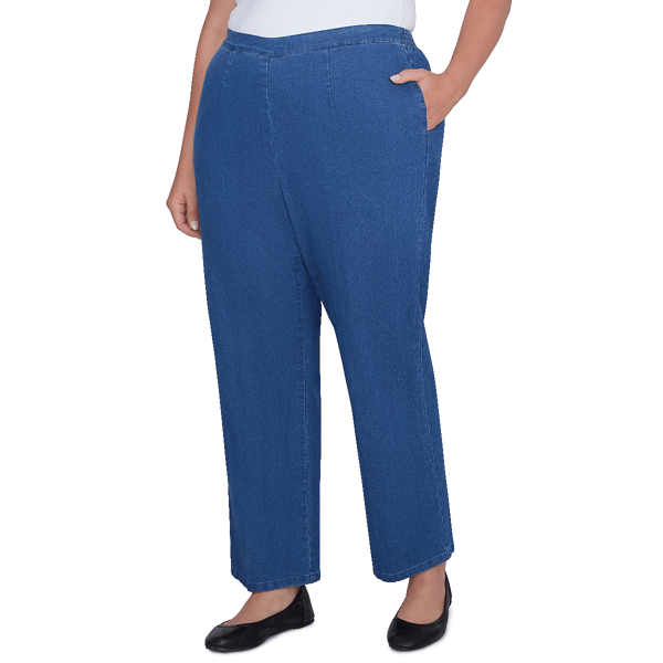 Plus Size Lake Victoria Pull-On Short Length Denim Pants