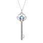 Gemstone Classics&#40;tm&#41; Aquamarine Key Pendant Necklace - image 1