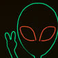 National Tree 40in. Halloween Neon Style Alien Decoration - image 2