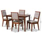 Baxton Studio Suvi Modern Walnut Brown Wood 5pc.Dining Set - image 8
