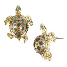 Betsey Johnson Turtle Stud Earrings