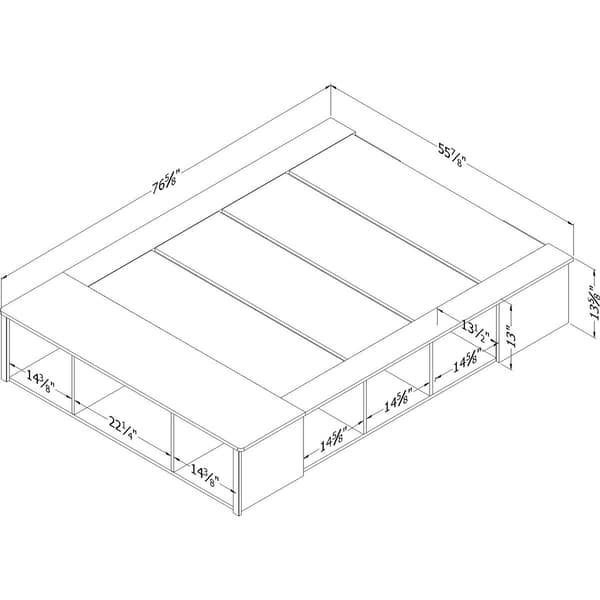 South Shore Flexible Bed with Baskets