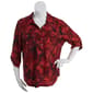 Plus Size Emily Daniels Swirl Jacquard 2 Pocket Henley Blouse - image 1