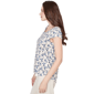 Womens Emaline Key Items Cap Sleeve Whimsical Birds Tee - image 4