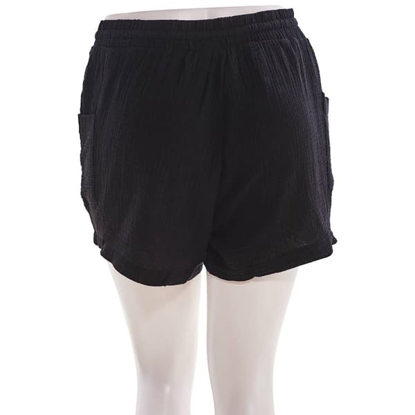 Juniors Plus YMI&#174; Crinkle Gauze Cargo Shorts