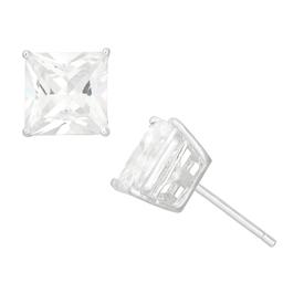 Forever New 8mm Square White Cubic Zirconia Stud Earrings