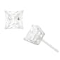 Forever New 8mm Square White Cubic Zirconia Stud Earrings - image 1
