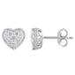 Nova Star&#40;R&#41; Sterling Silver Lab Grown Diamond Heart Stud Earrings - image 1