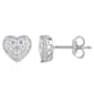 Nova Star&#40;R&#41; Sterling Silver Lab Grown Diamond Heart Stud Earrings - image 1