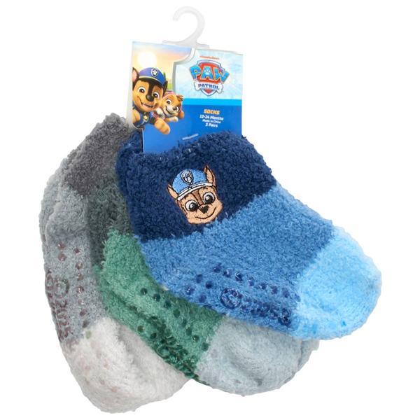 Baby Boy (12-24M) Disney 3pk. Paw Patrol Crew Gripper Socks - image 
