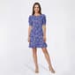 Petite MSK Short Puff Sleeve Floral Leaf Shift Dress - image 1