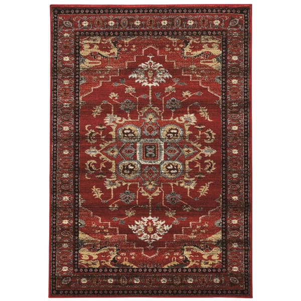 Linon Serape Mahal Red Area Rug - 5x7 - image 