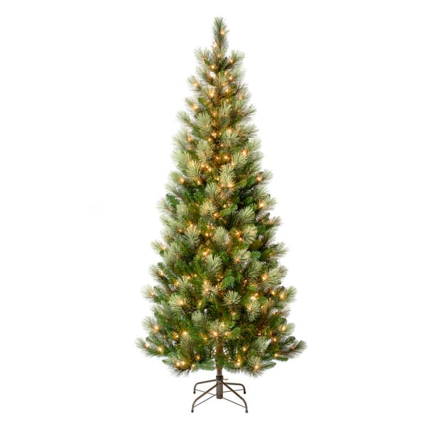 National Tree 7.5ft. Charleston Pine Slim Pre-Lit Christmas Tree