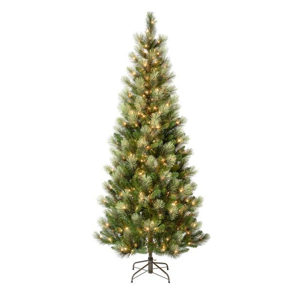 National Tree 7.5ft. Charleston Pine Slim Pre-Lit Christmas Tree - image 