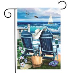 Briarwood Lane Seaside Escape Garden Flag