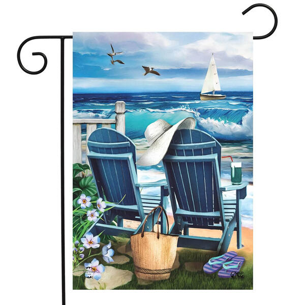 Briarwood Lane Seaside Escape Garden Flag - image 