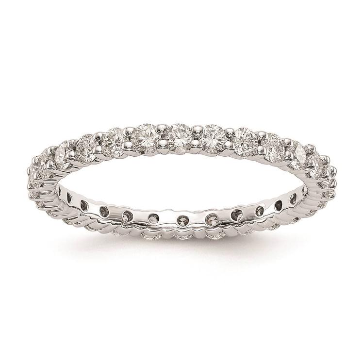 Pure Fire 14kt. White Gold Lab Grown Diamond Shared Prong Band