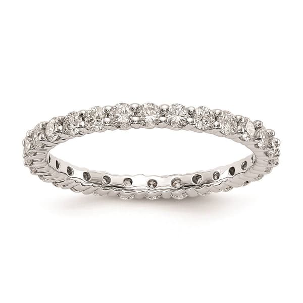 Pure Fire 14kt. White Gold Lab Grown Diamond Shared Prong Band