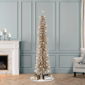 Puleo International PreLit Alpine Rose Gold Pencil Christmas Tree - image 2