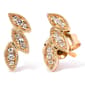 Haus of Brilliance 10kt. Gold 1/10ctw. Diamond Leaf Stud Earrings - image 2