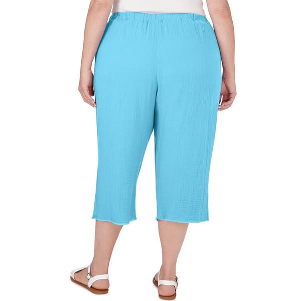 Plus Size Alfred Dunner Summer Breeze Double Gauze Capri Pants